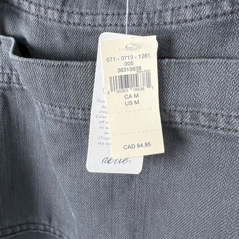Aerie Wide Leg Smoked Gray Overalls Women’s Size Medium NWT - Picture 6 of 7
